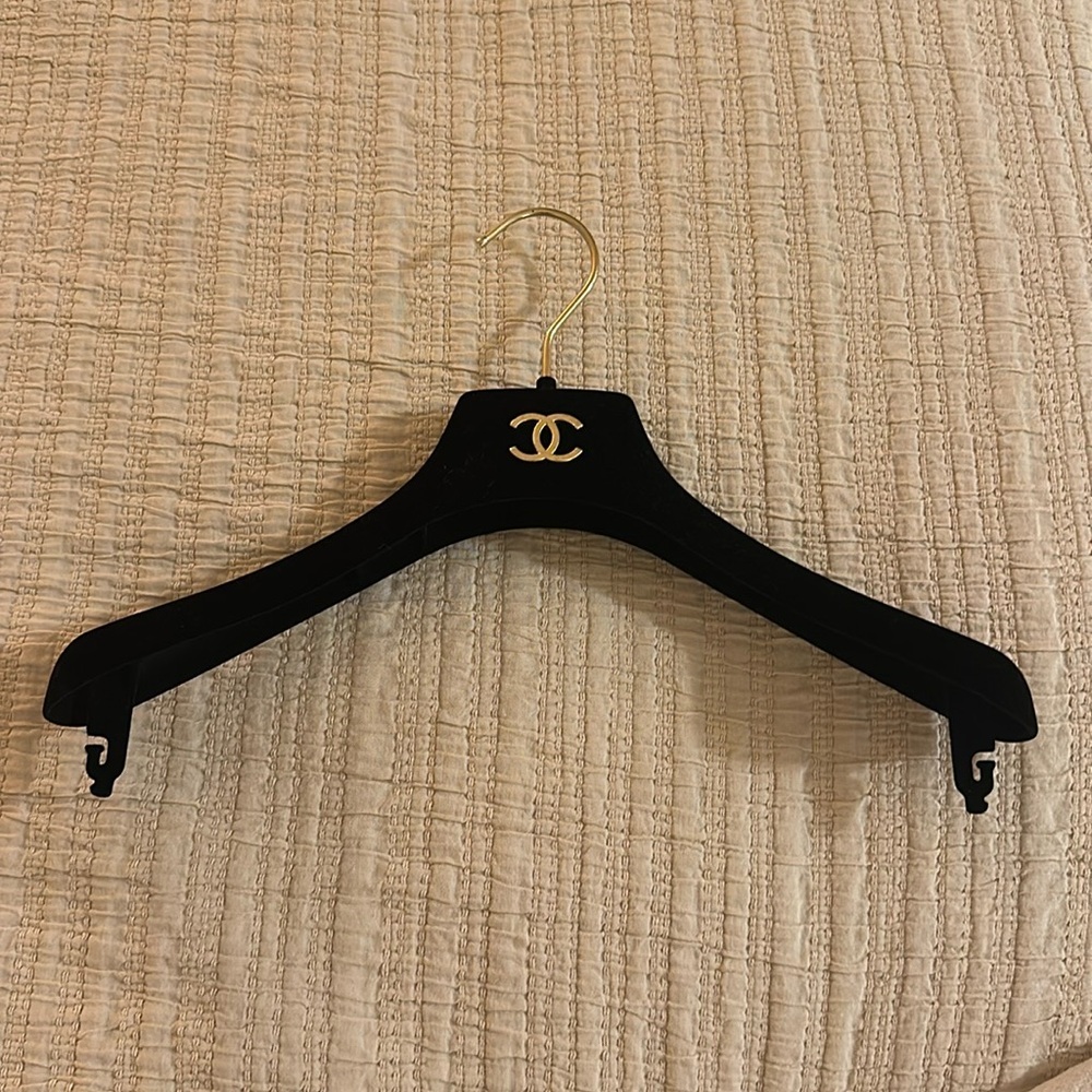 Authentic Chanel Black Velvet Hanger